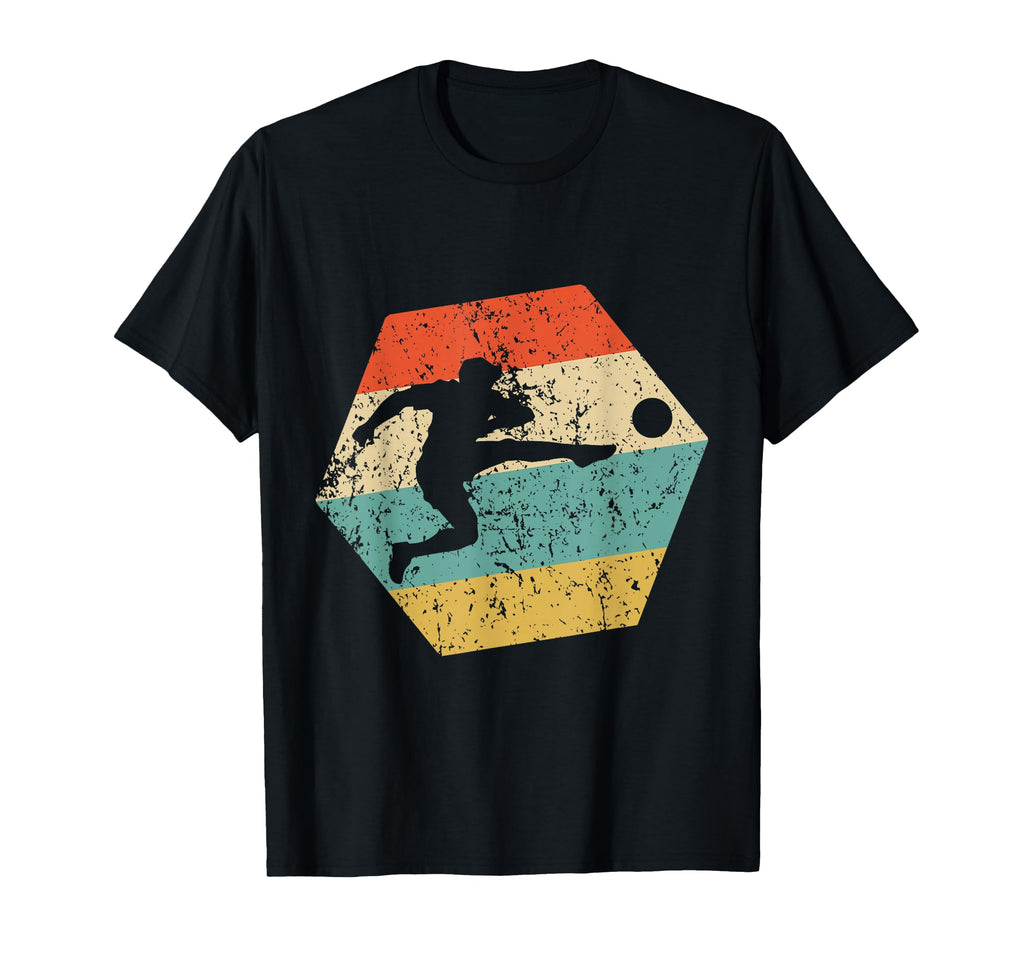 Soccer Distressed Hexagon Soccer Player T-Shirt - Unique Graphic Men Women