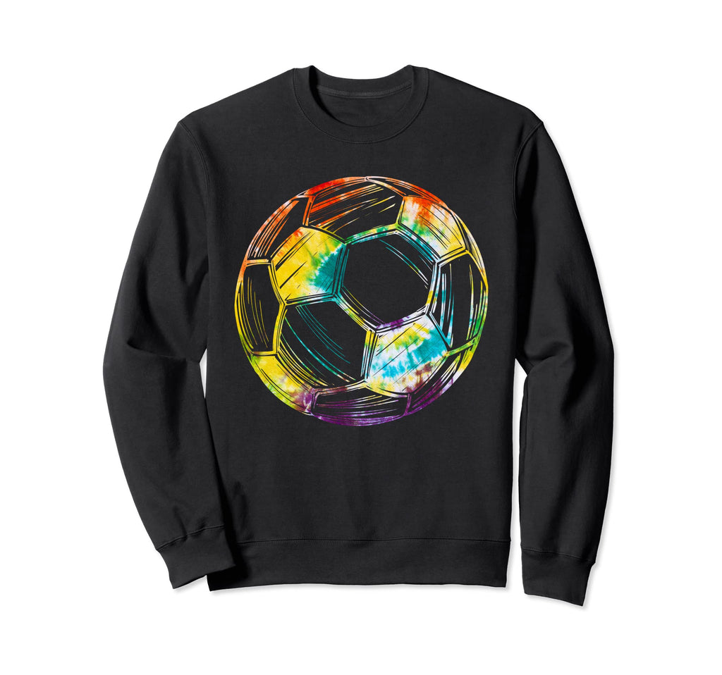 Soccer Game Day Tie Dye Soccer Ball Sweatshirt - Unique Graphic Unisex