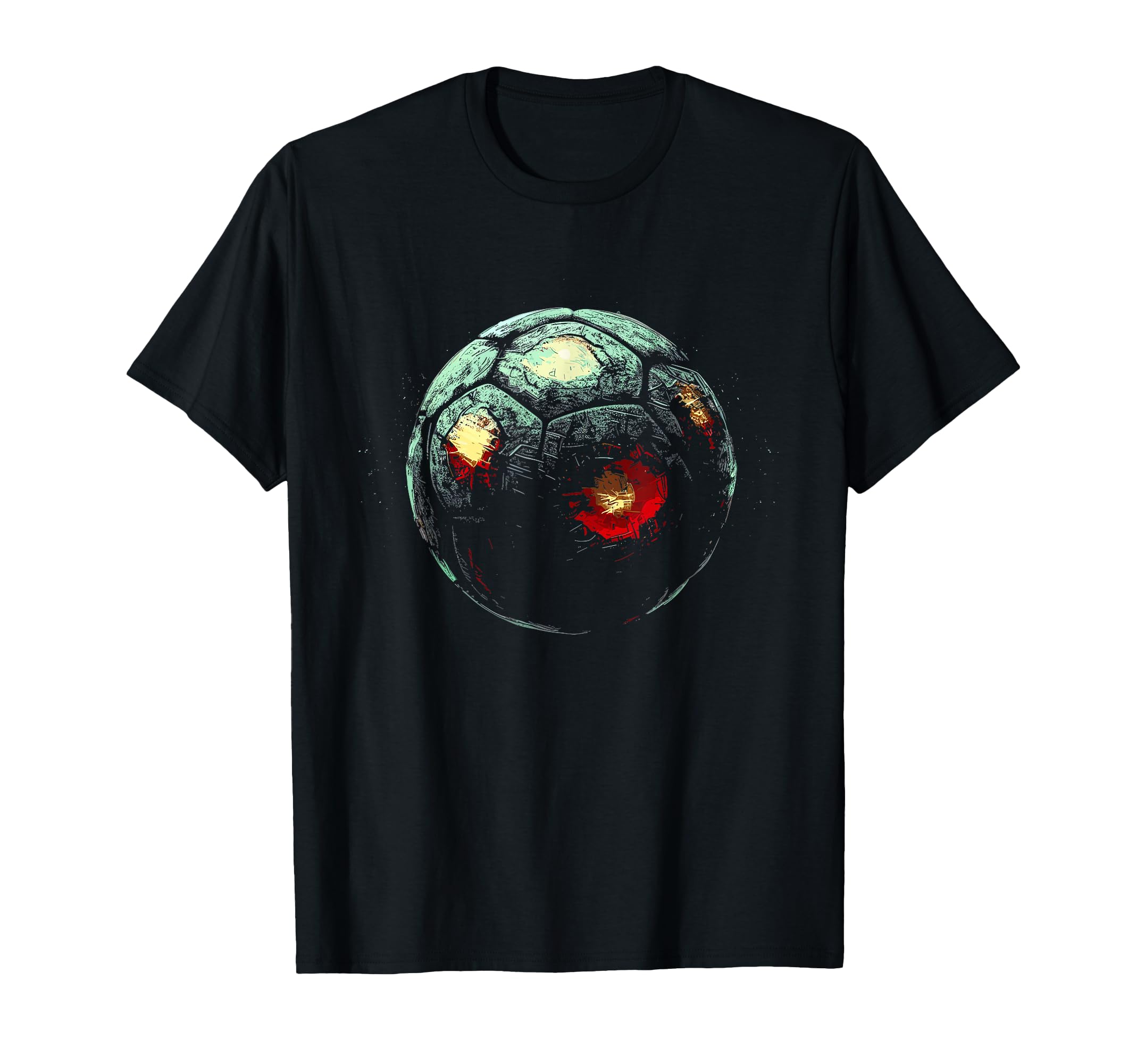 Heated Soccer Ball Flying Soccer T-Shirt - Casual Everyday Wear for Adults