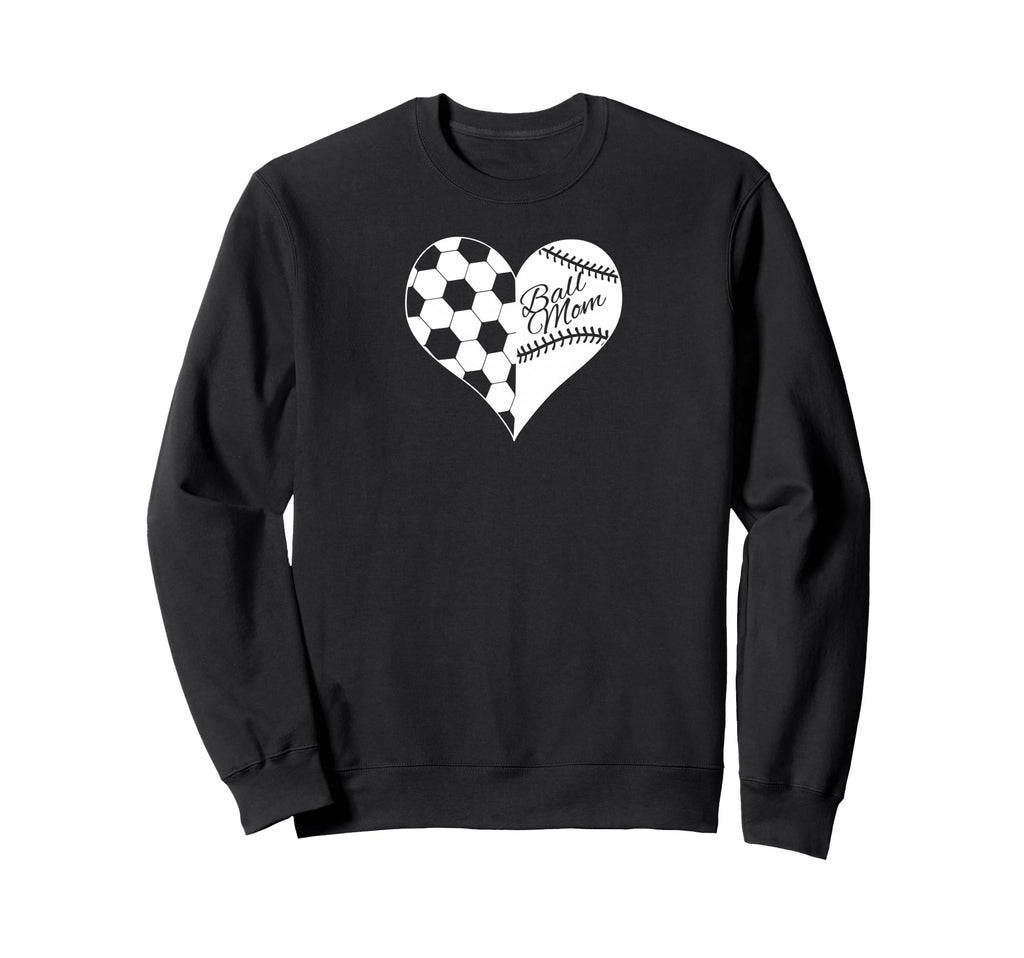 Baseball Laces Soccer Ball Sweatshirt - Minimalist Print for Adults