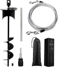 Snagle Paw Dog Tie Out Cable & Stake with Lock Cap - 30ft Heavy Duty Rust Proof Cable, 360° Swivel Dog Yard Leash & Stake Up to 220 lbs - Ground Anchor for Yard, Beach, Camping & Outdoor Use