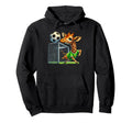 Giraffe Soccer Player Kicking Ball Hoodie - Aesthetic Graphic Unisex