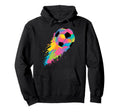Colorful Splash Art Soccer Football Ball Hoodie - Trendy Graphic Unisex