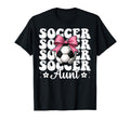 Soccer Aunt Soccer Auntie Coquette Bow T-Shirt - Aesthetic Graphic Unisex