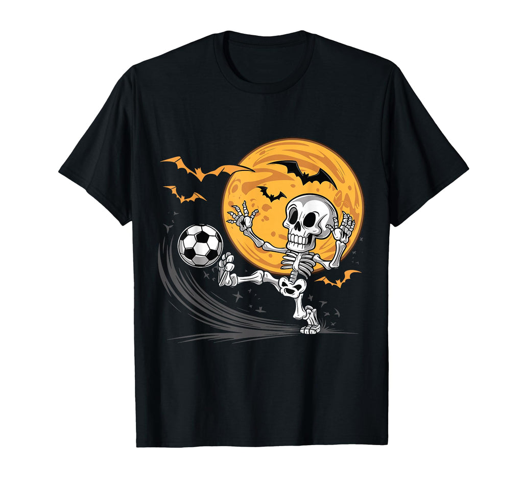 Soccer Skeleton Halloween Soccer Player T-Shirt - Unique Graphic Unisex