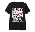 My Senior Mom Era Groovy Soccer T-Shirt - Casual Everyday Wear Men Women