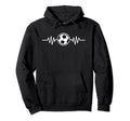 Soccer Ball Heartbeat Pulse Line Fan Hoodie - Minimalist Print Men Women