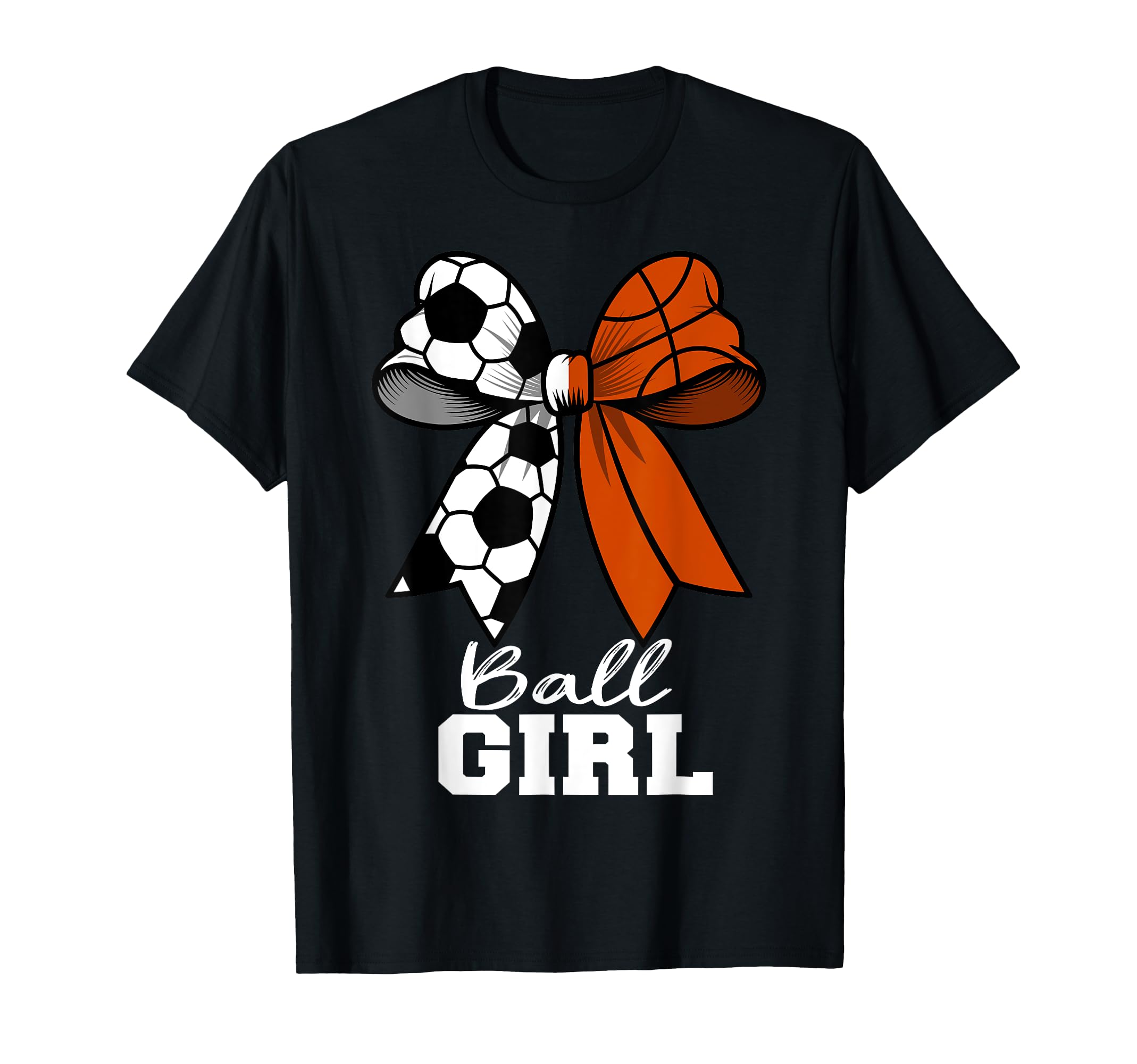 Ball Soccer Basketball Coquette Bow T-Shirt - Trendy Graphic Men Women