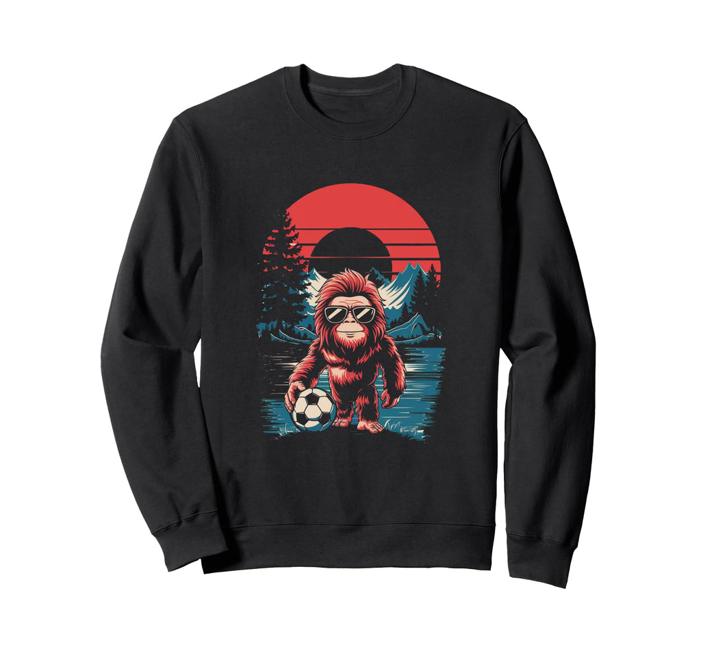 Funny Bigfoot Soccer Football Sweatshirt - Graphic Print Men Women