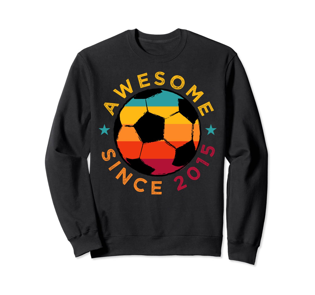 Awesome Since 2015 Soccer Birthday Sweatshirt - Trendy Graphic for Adults