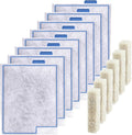 Large Filter Cartridges Replacement Compatible with Aqueon QuietFlow Filter LED PRO Size 20,30,50,75/Power Filter Size 20,30,50,55/75, E Internal Size 40 and Canister Filter (8+6 Pack Filter Pads)