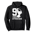 Soccer 9 Years Awesome Soccer Striker Hoodie - Minimalist Print for Adults