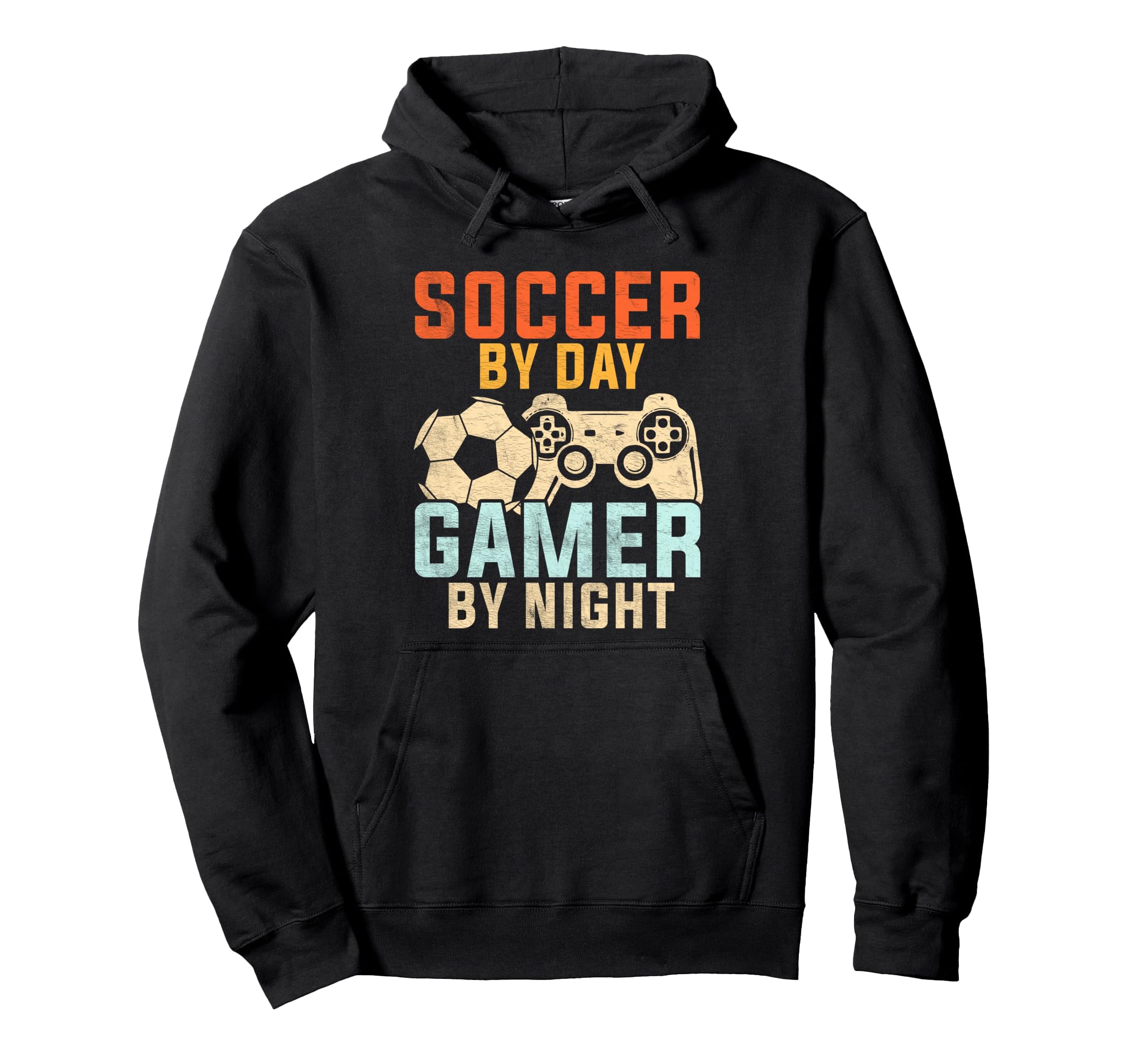 Soccer Day Gamer Night Soccer Gamer Hoodie - Trendy Graphic Unisex