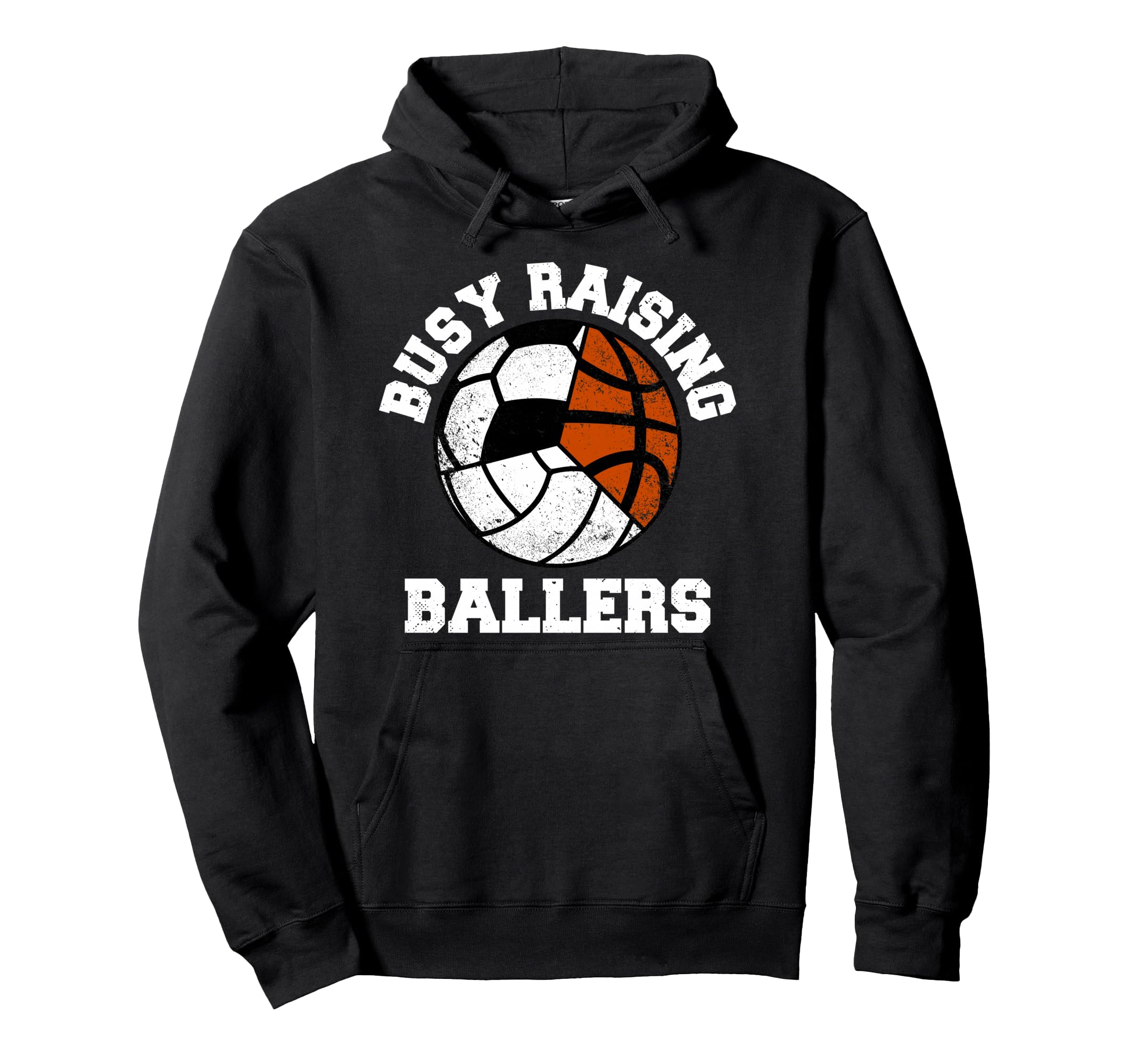 Busy Raising Ballers Funny Volleyball Hoodie - Casual Everyday Wear Unisex