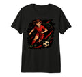 Soccer Player Kicking Ball Sports T-Shirt - Fun Novelty Design for Adults