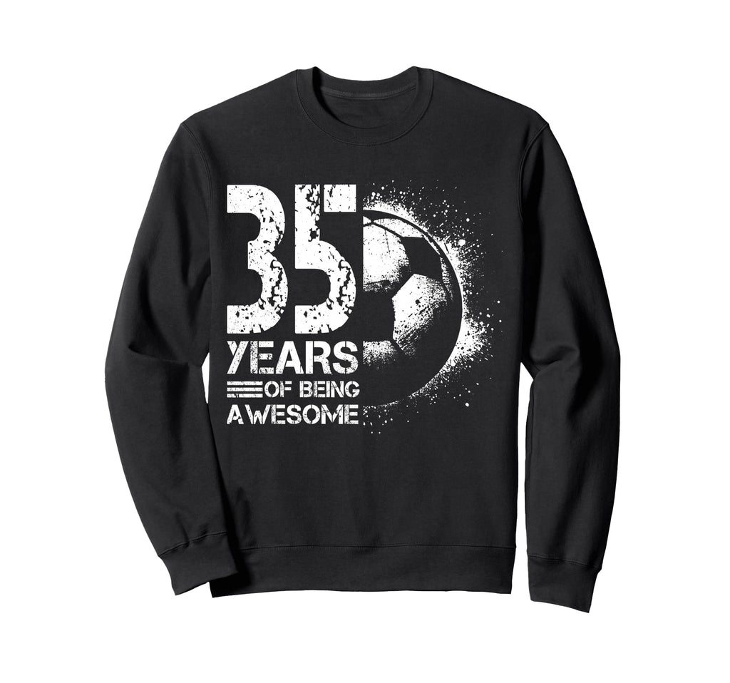 35Th Birthday Soccer Player Sweatshirt - Custom Art Print Men Women