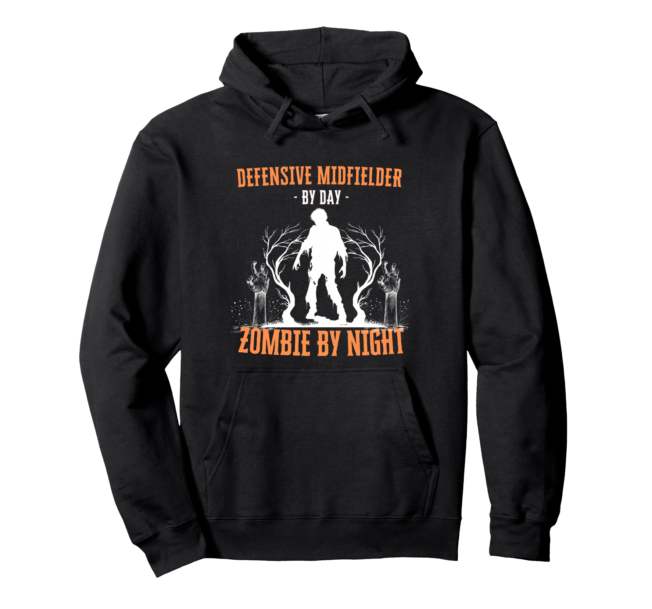 Defensive Midfielder Day Zombie Night Hoodie - Fun Novelty Design Unisex
