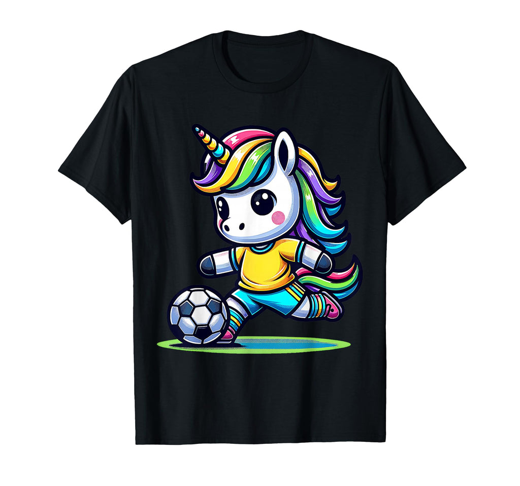 Footballer Unicorn Fans Soccer Team T-Shirt - Minimalist Print Unisex
