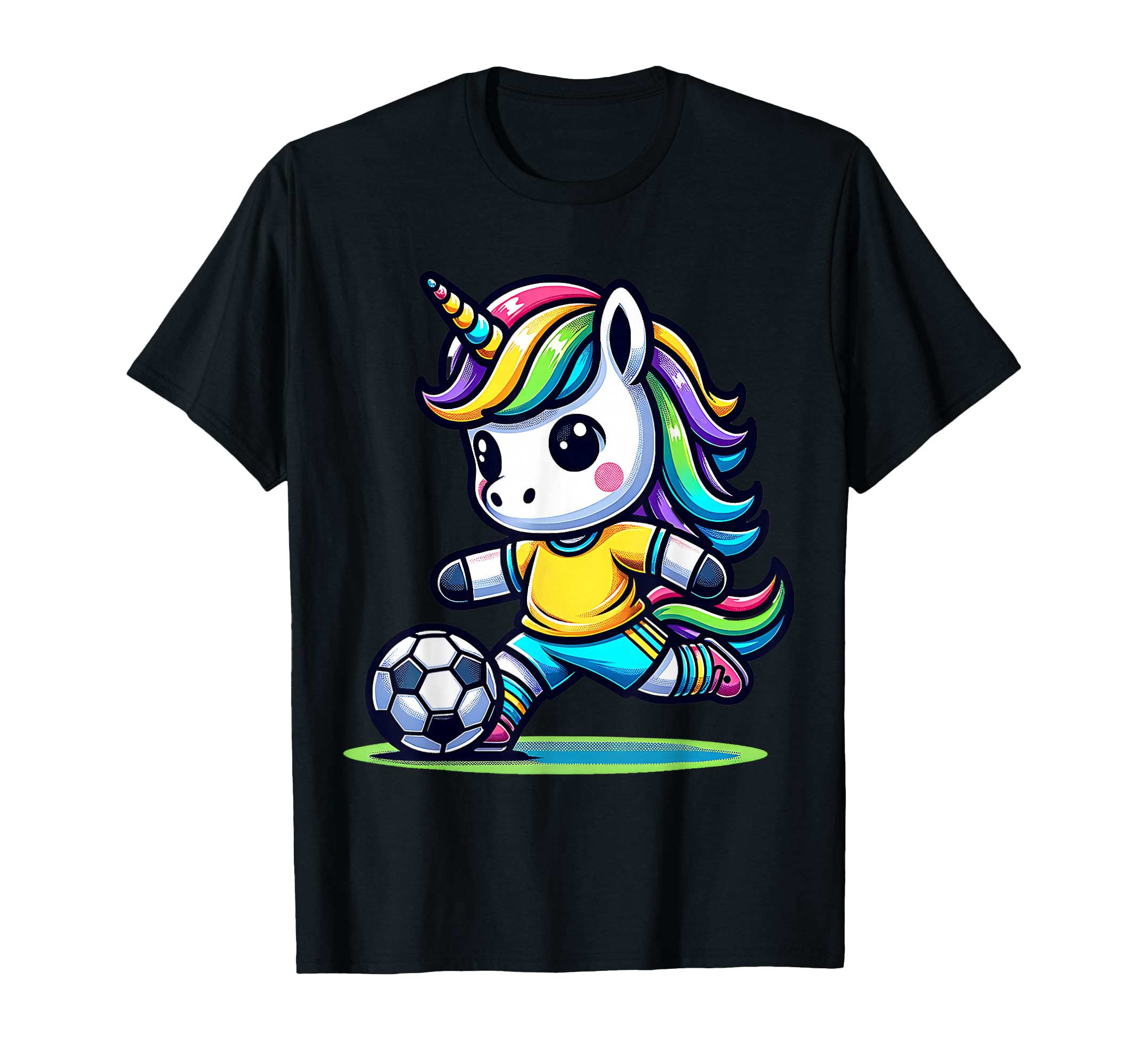 Footballer Unicorn Fans Soccer Team T-Shirt - Minimalist Print Unisex