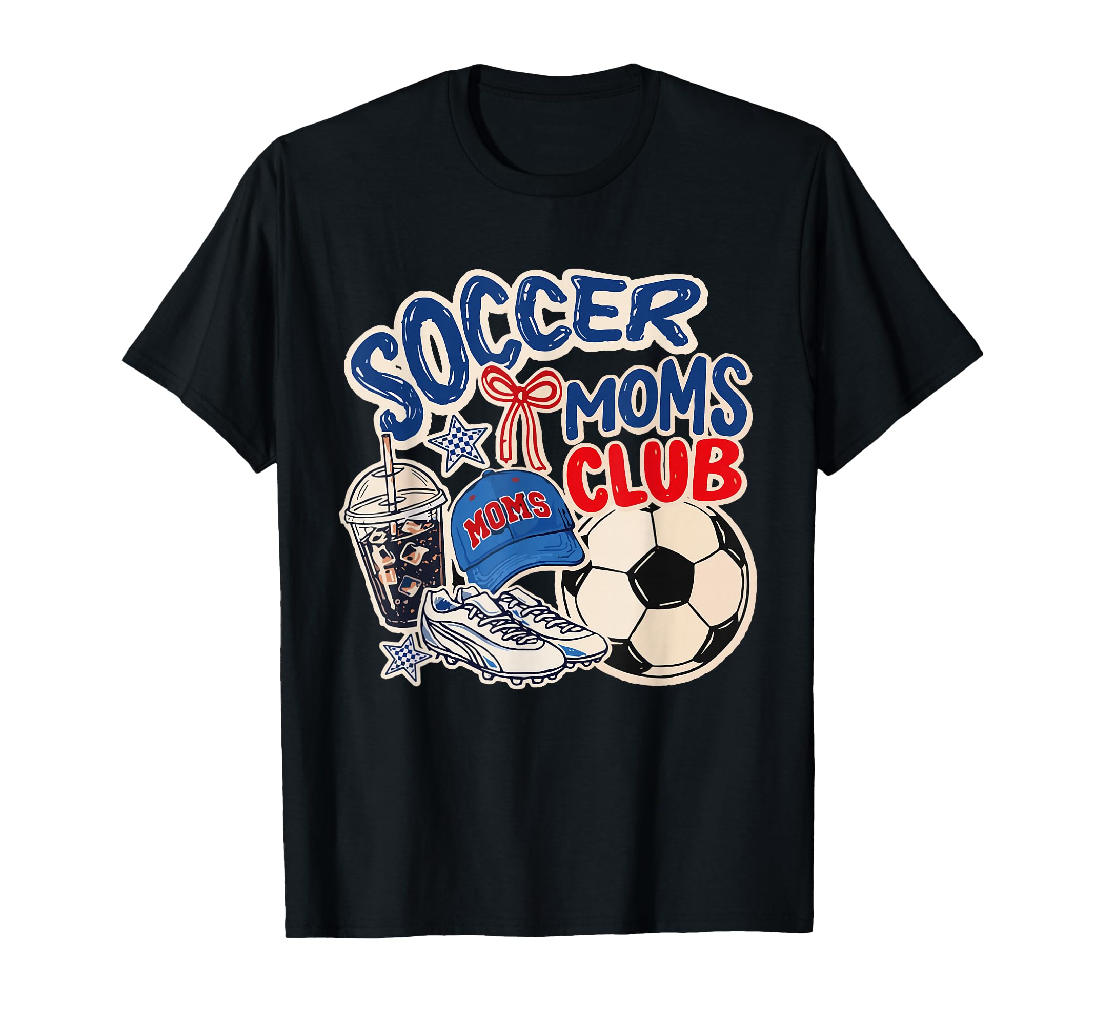Soccer Moms Club Game Day Soccer Moms T-Shirt - Trendy Graphic for Adults