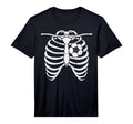Soccer Heart Skeleton Ribs X Ray T-Shirt - Casual Everyday Wear Unisex