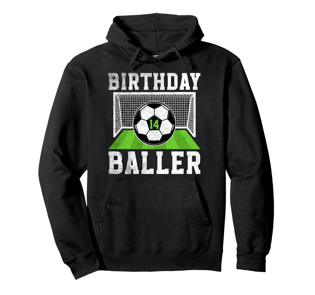 14Th Birthday Soccer 14 Year Old Hoodie - Streetwear Style for Adults