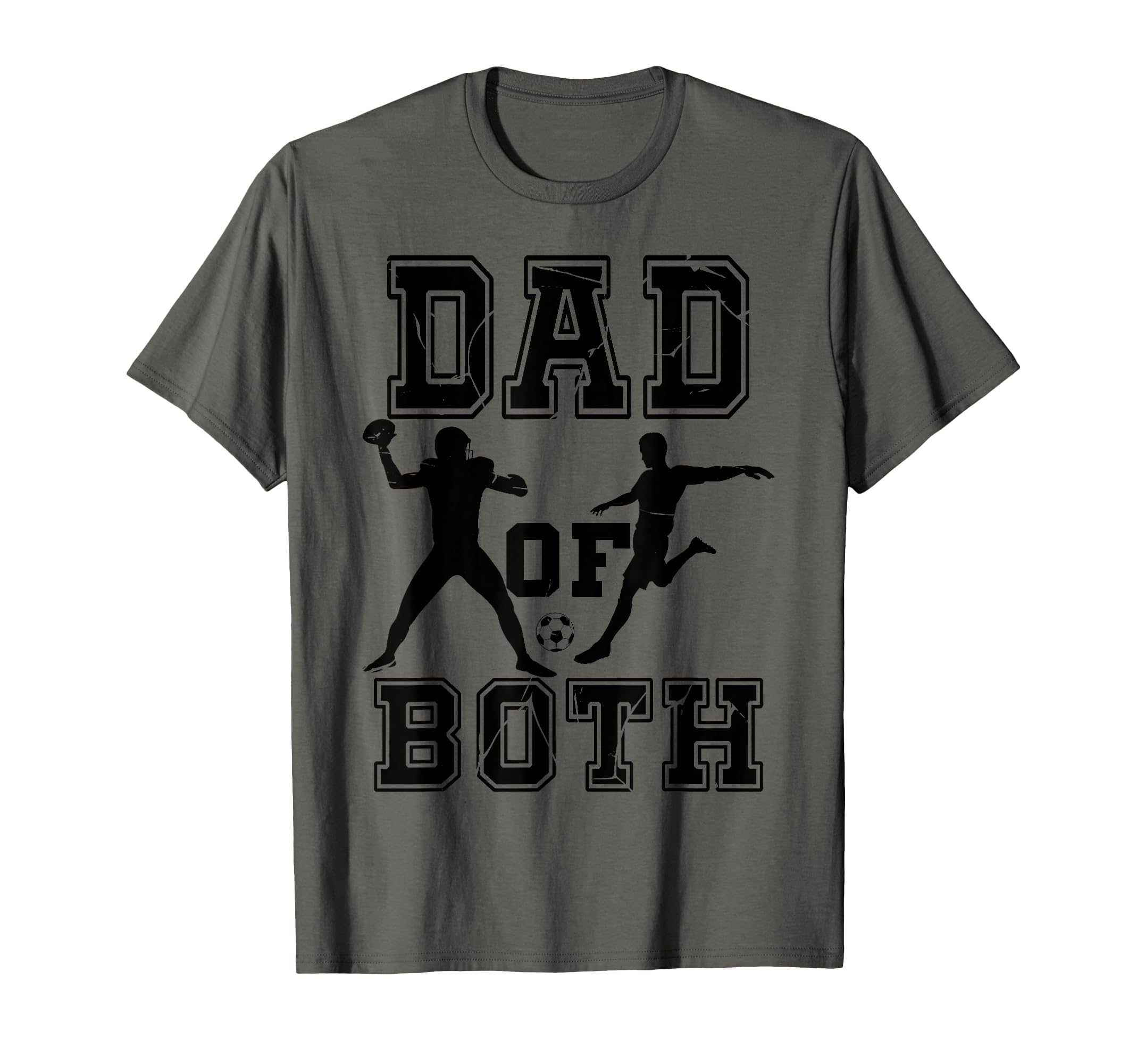 Dad Both Funny Football Soccer Dad T-Shirt - Custom Art Print for Adults