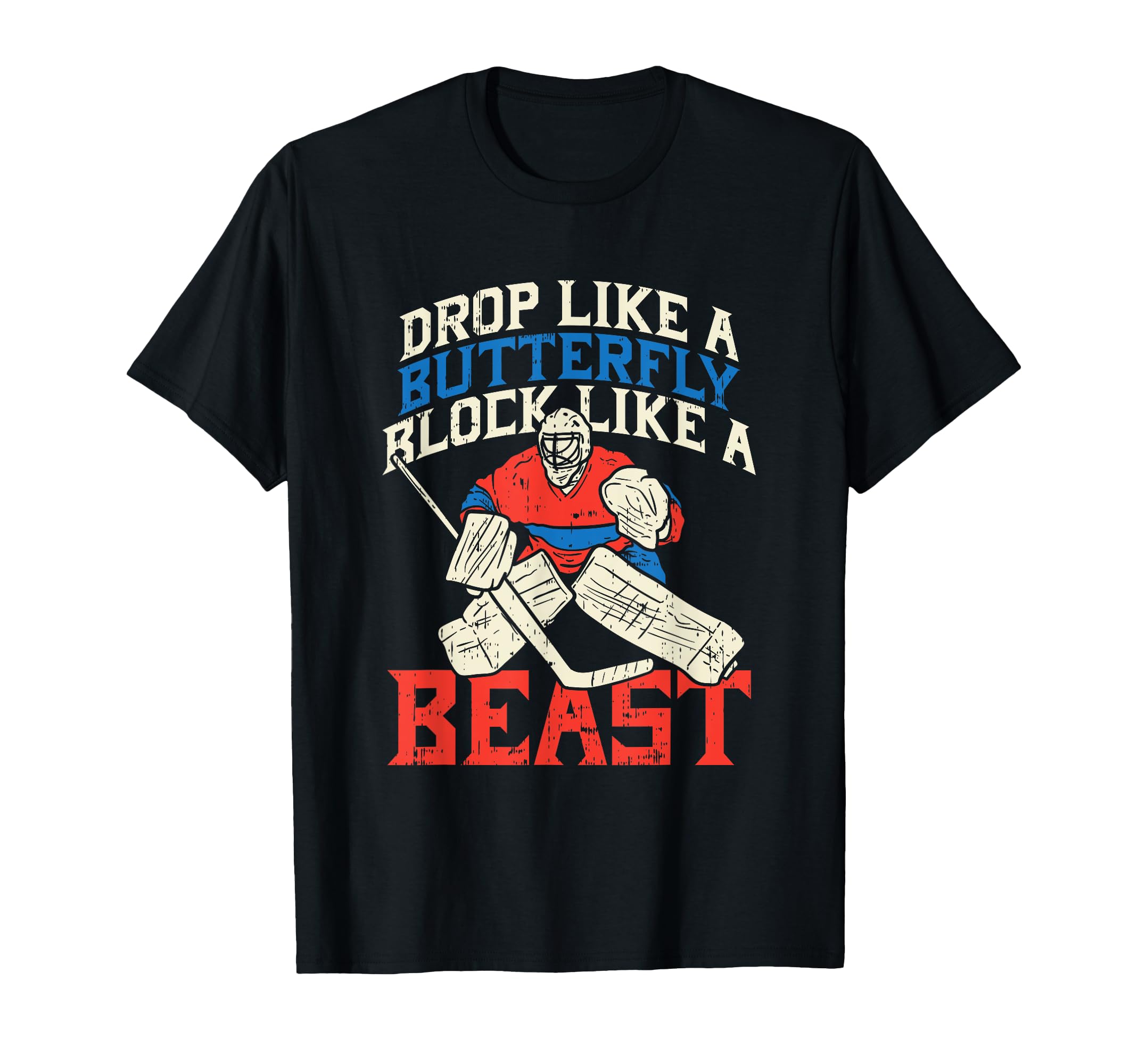 Ice Hockey Goalkeeper Goalie Keeper T-Shirt - Custom Art Print for Adults