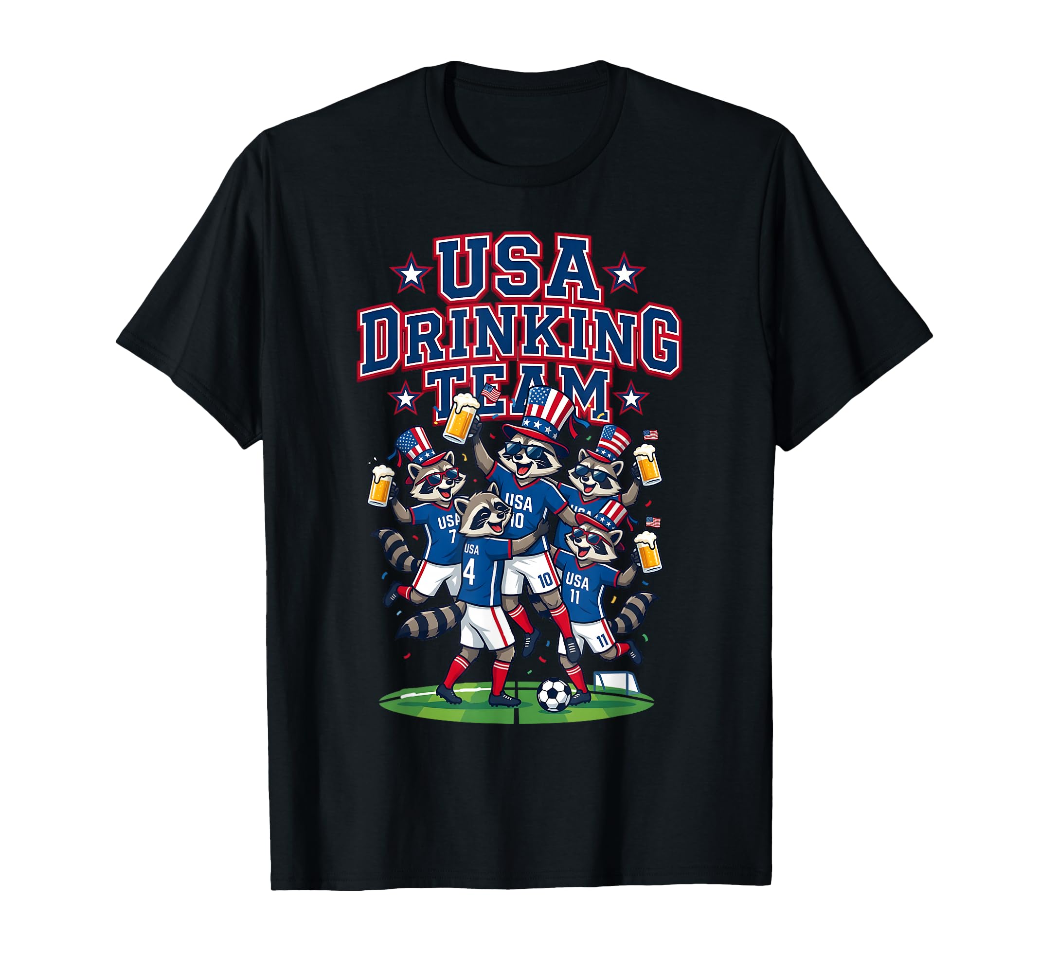 Usa Raccoon Soccer Tournament 2016 T-Shirt - Aesthetic Graphic Men Women