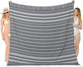 Oversized Turkish Beach Towel Blanket XXL Cotton Sandproof Towels Boho Woven Extra Large Big Sand Free Giant Throw Thick Blankets Huge Quilt XL Picnic Camping Necessities Cloud For Adult Gifts Black