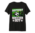 Soccer Birthday Party 12Th Birthday 12 T-Shirt - Fun Novelty Design Unisex