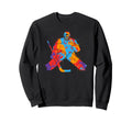 Hockey Player Colorful Goalkeeper Ice Sweatshirt - Minimalist Print Unisex