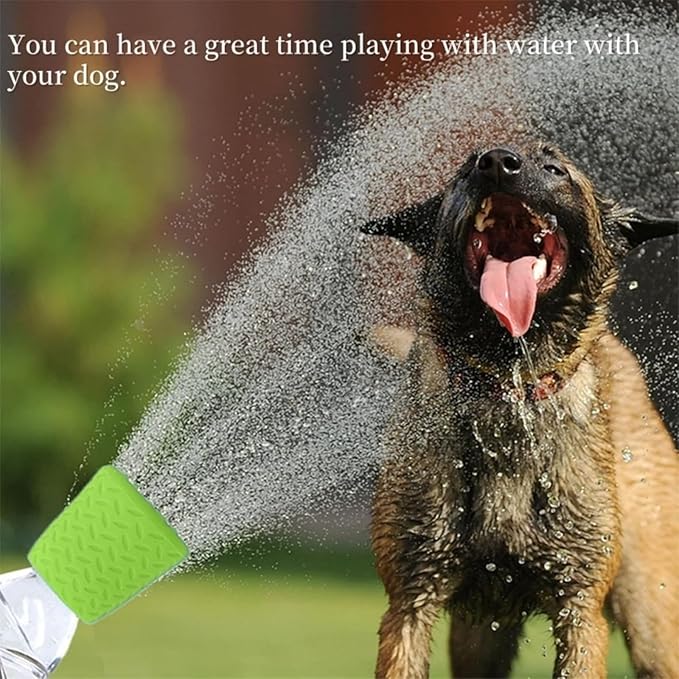 Portable Outdoor Shower for Dogs Bottle Attachment Outdoor Sprayer Accessory for Most Plastic Water Bottles for Bathing Pets During Outdoor Activities, Hiking and Camping. (Green)