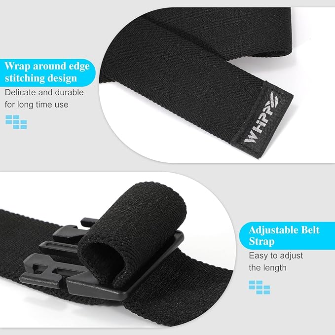 WHIPPY Mens Elastic Stretch Belt Unisex Adventure Web Belt for Women Men with Non-Metal Buckle Adjustable Belts