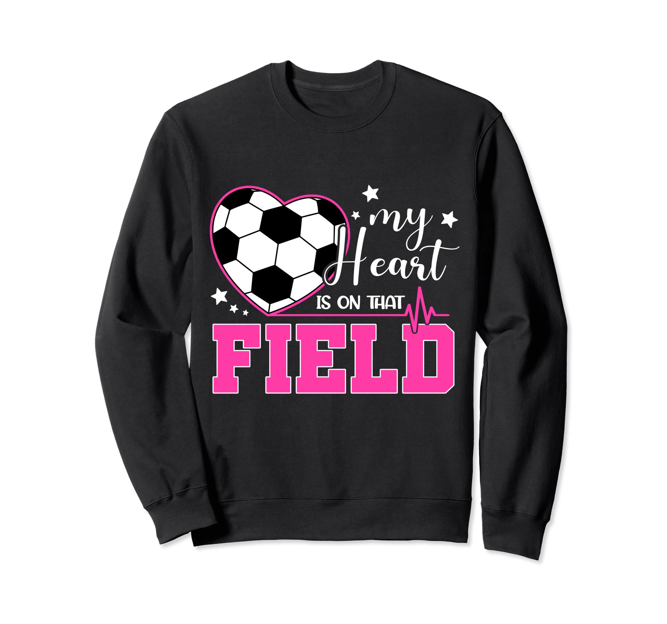 My Heart Is That Field Soccer Awesome Sweatshirt - Graphic Print for Adults