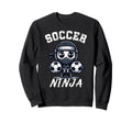 Funny Soccer Ninja Distressed Sweatshirt - Unique Graphic for Adults
