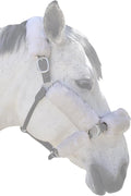 ECP Equine Comfort Products Merino Sheepskin Halter Fleece Set for Horses, 100% Natural Wool, Chafe Protection, Breathable Relief & Cushioned Comfort, Machine Washable, 6-Piece Set