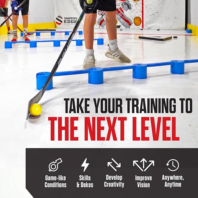 Snipers Edge Hockey Stickhandling Balls - Hockey Dangle Balls with Bag - Improve Stickhandling On and Off The Ice - Bring Anywhere!