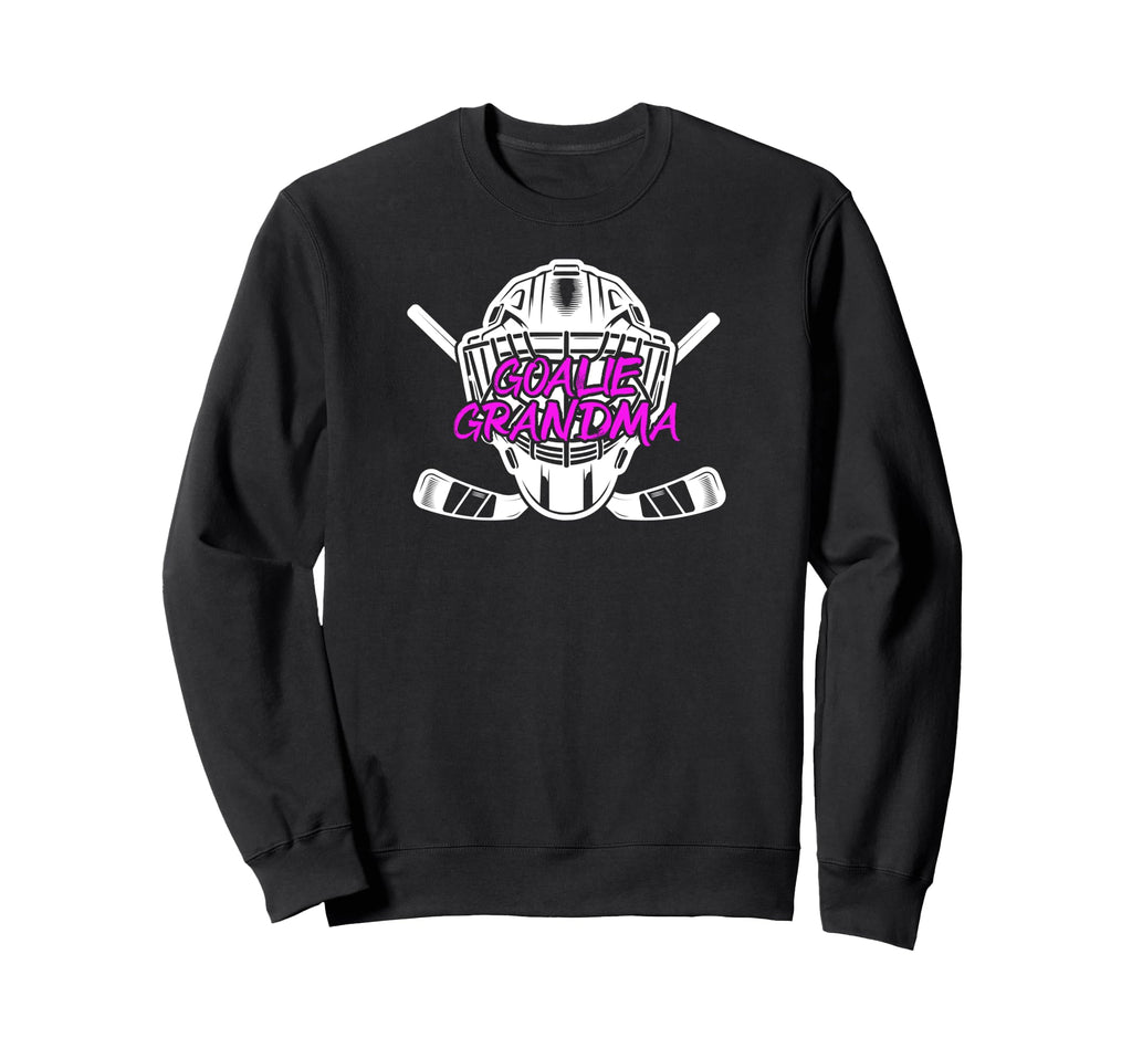 Ice Hockey Goalie Grandma Hockey Sweatshirt - Minimalist Print Men Women