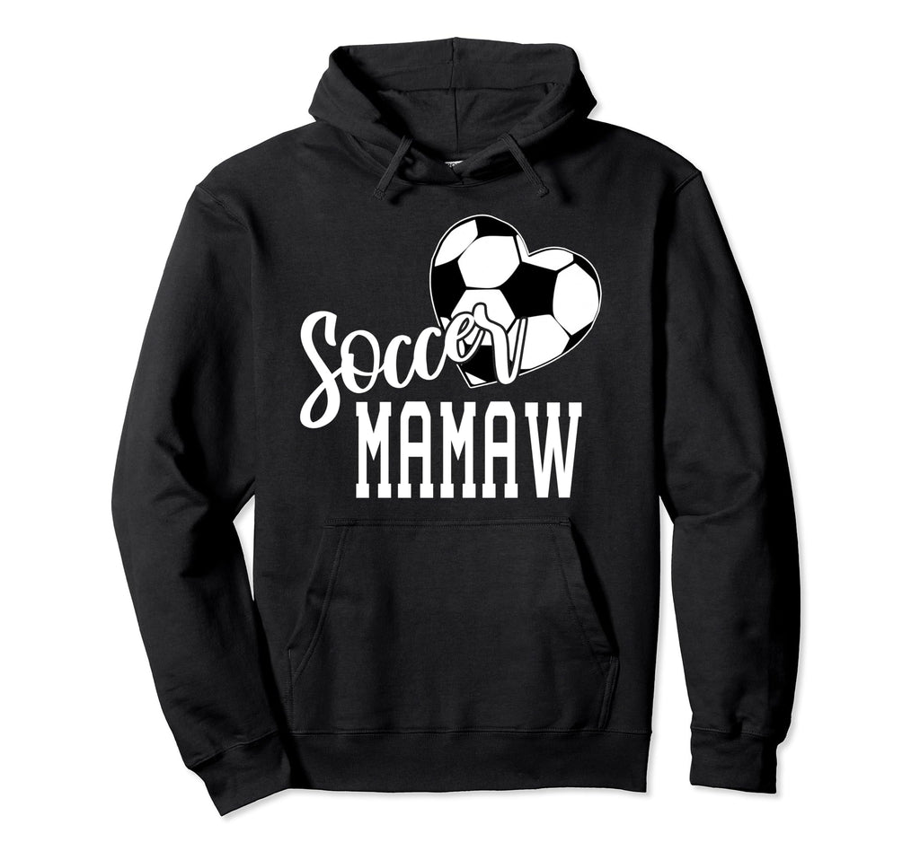 Soccer Ball Heart Soccer Mamaw Hoodie - Trendy Graphic Unisex