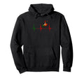 Heartbeat Ekg Pulse Portuguese Soccer Hoodie - Novelty Apparel for Adults