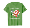 Santas Favorite Footballer Funny T-Shirt - Casual Everyday Wear for Adults