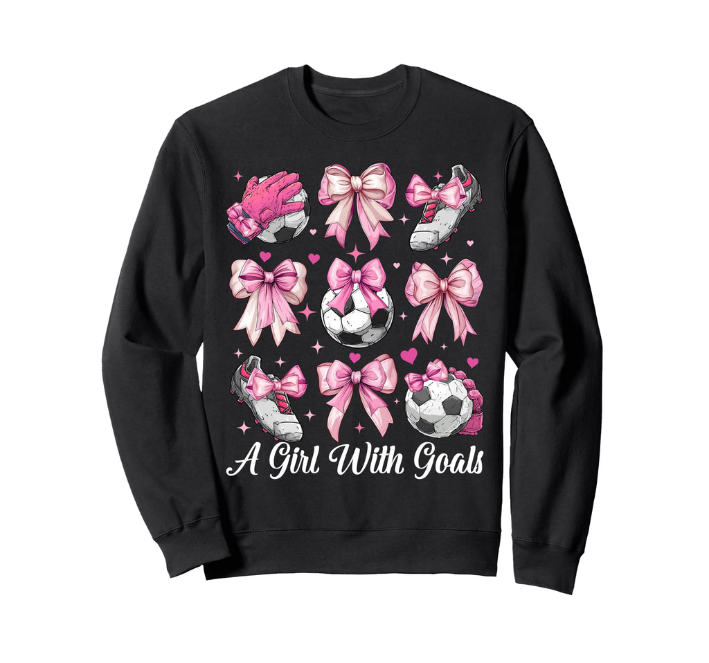 Soccer Player Soccer Coquette Bow Sweatshirt - Streetwear Style Men Women