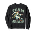 Team Jesus Soccer Lover Christ Sweatshirt - Aesthetic Graphic for Adults