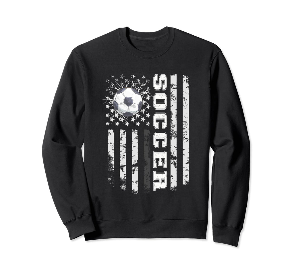 Soccer Usa Us Flag Soccer Coach Player Sweatshirt - Minimalist Print Unisex