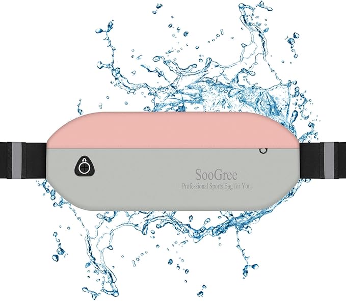 Slim Fanny Packs for Women Men,Waterproof Waist Pack with Reflective Strip Adjustable Strap,Running Belt for Sports Workout Cycling Hiking, Casual Hands-Free Wallets Phone Bag (Style 2)