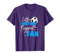 Soccer Little Brother Biggest Fan T-Shirt - Fun Novelty Design Unisex