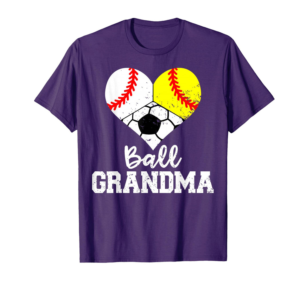 Ball Grandma Funny Baseball Softball T-Shirt - Custom Art Print for Adults