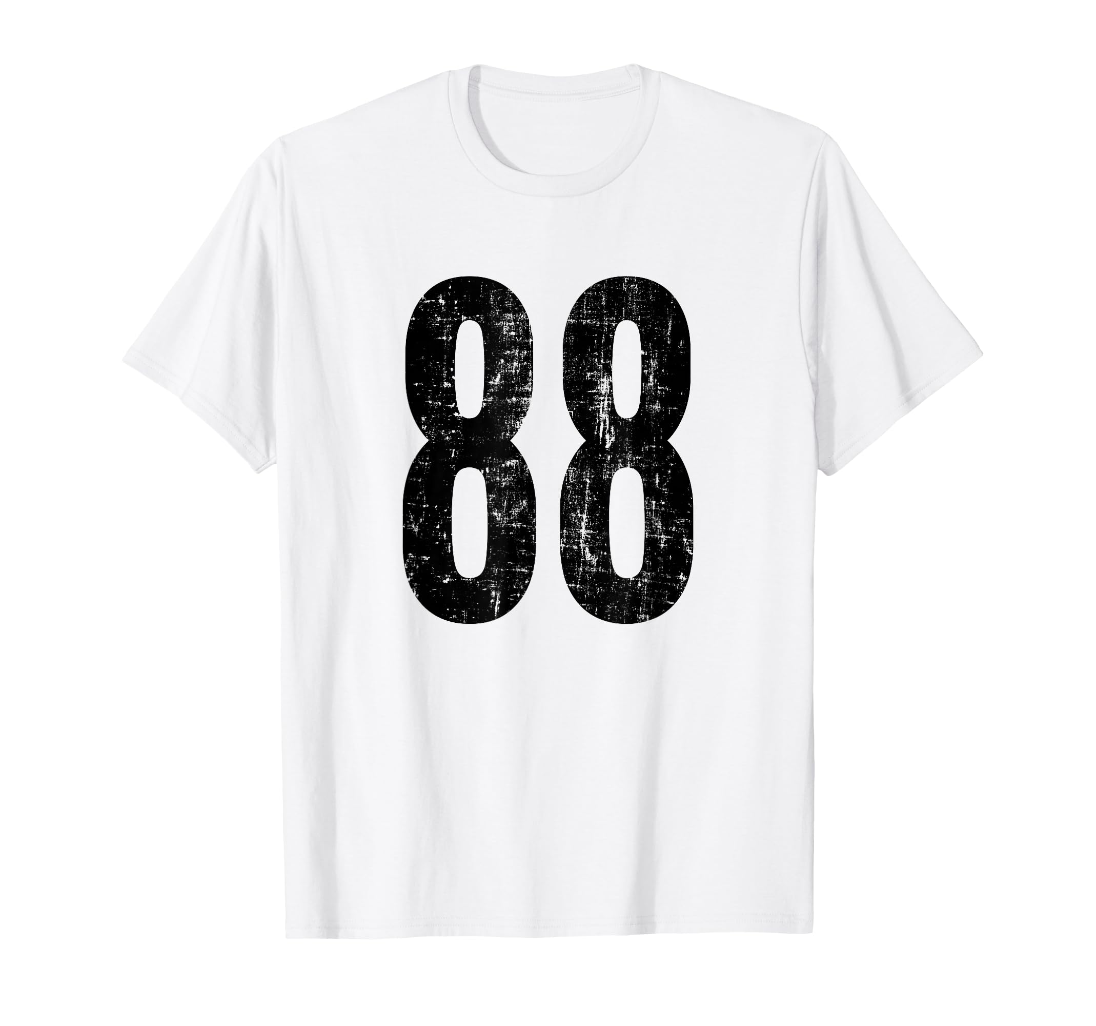 Number 88 Distressed Sport Team T-Shirt - Minimalist Print for Adults
