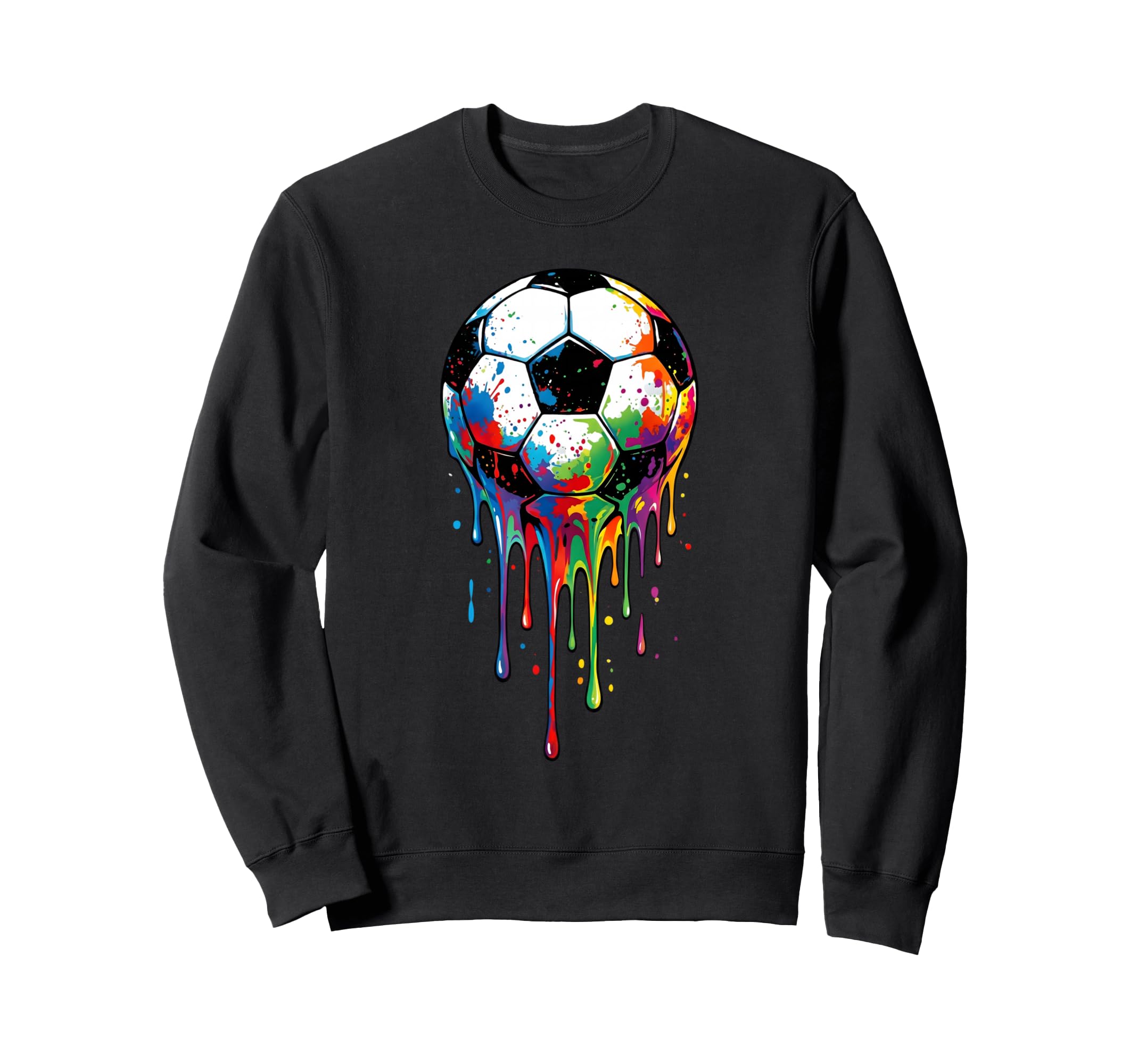Dripping Soccer Drip Ice Cream Drip Sweatshirt - Custom Art Print Unisex